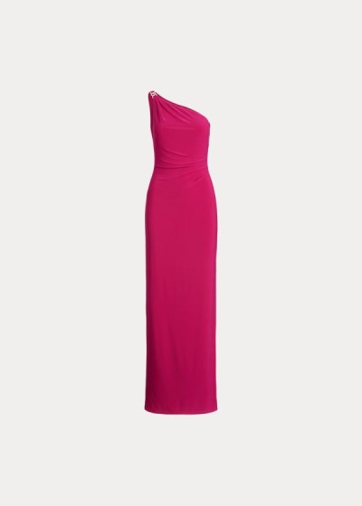 Ralph Lauren Jersey One-Shoulder Kjole Dame Danmark (OMPXH6201)